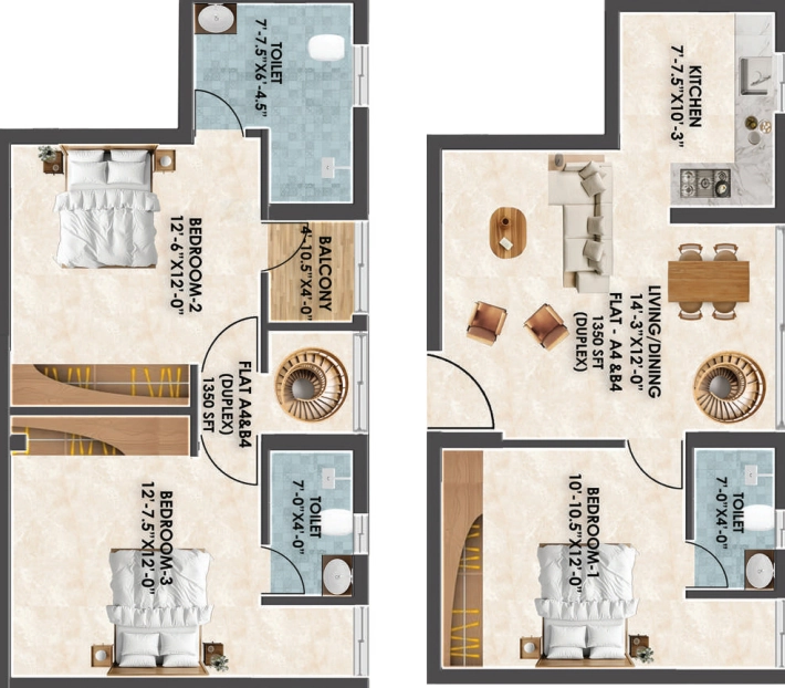 3 BHK Duplex in Traventure Nexus in Saligramam, Chennai - Image 908255