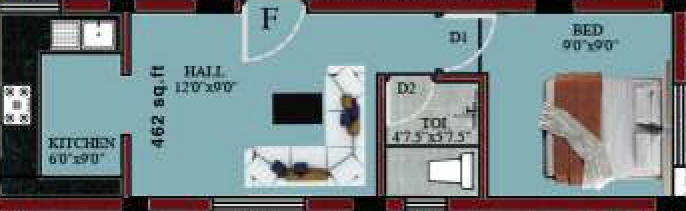 1 BHK Flat in Snigdha Silver Stone in Alandur, Chennai - Image 908264