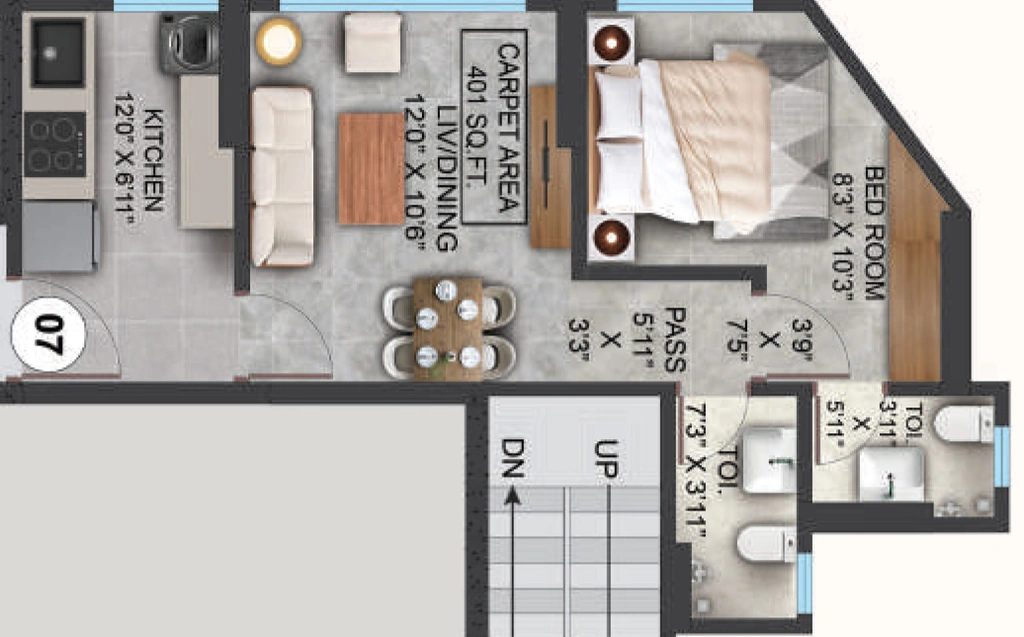 1 BHK Flat in Rockford Satellite Aristia in Andheri East, Mumbai - Image 909372