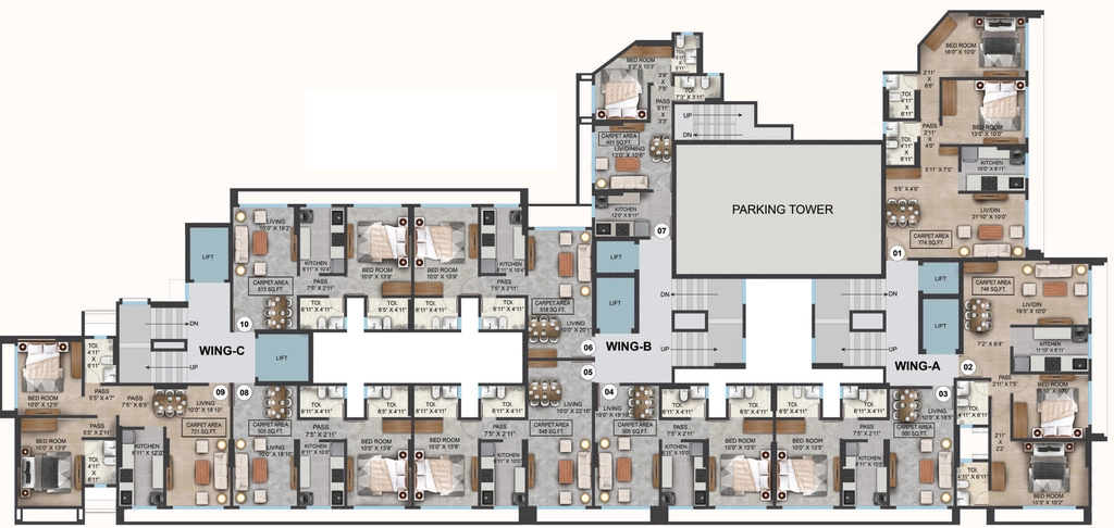 Floor Plan of Rockford Satellite Aristia in Andheri East, Mumbai - Image 383075