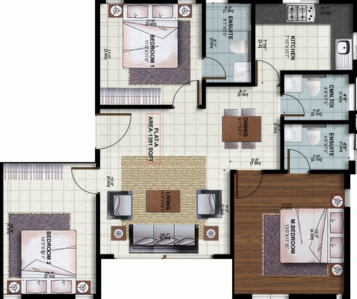 3 BHK Flat in RMS Ayushmann in Choolaimedu, Chennai - Image 908342