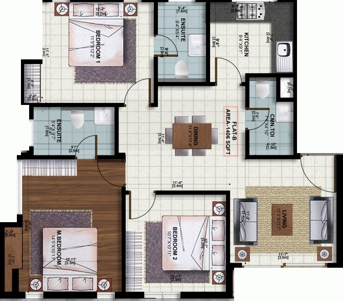 3 BHK Flat in RMS Ayushmann in Choolaimedu, Chennai - Image 908345