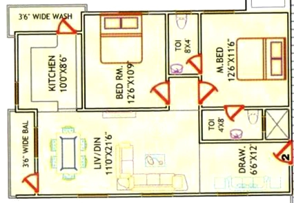 2 BHK Flat in BKs Golden Homes in Bandlaguda Jagir, Hyderabad - Image 908358