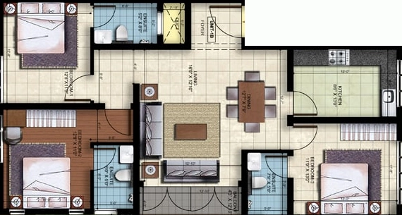 3 BHK Flat in RMS Anugraha in Chetpet, Chennai - Image 908374