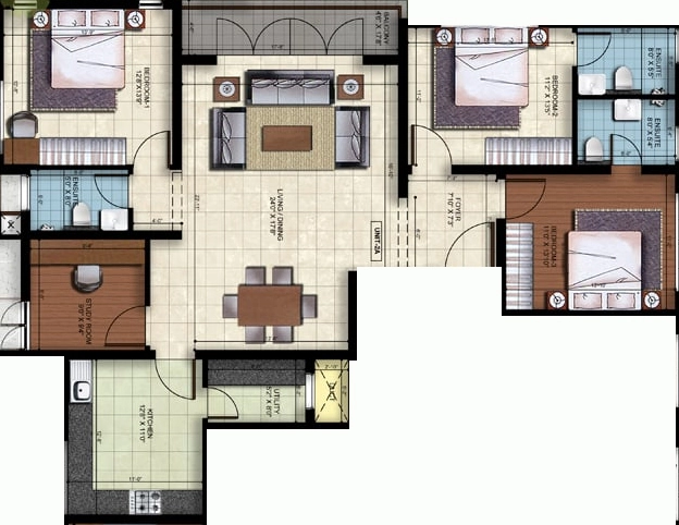 3 BHK Flat in RMS Anugraha in Chetpet, Chennai - Image 908376