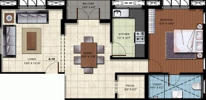 1 BHK Flat in RMS Kalpavriksha in Velachery, Chennai - Image 908384