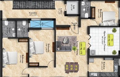 3 BHK Flat in Shalom Brindhavan Garden in Tambaram, Chennai - Image 908456