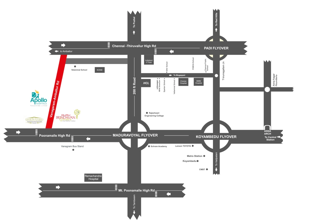Location of Guru Brindavan Garden in Mogappair, Chennai - Image 380986