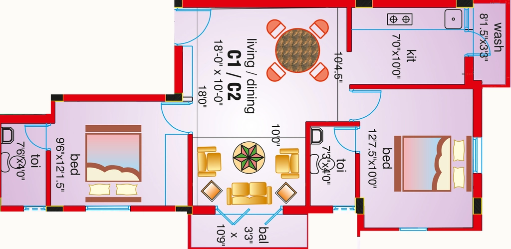 2 BHK Flat in KF Saarangi in Valasaravakkam, Chennai - Image 908467