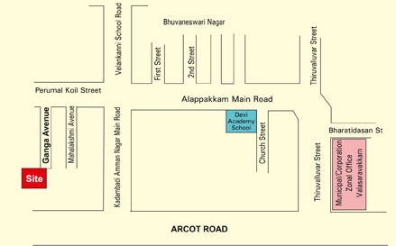 Location of KF Saarangi in Valasaravakkam, Chennai - Image 381010