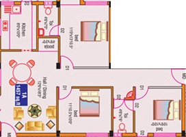 3 BHK Flat in KF Sakthi Garden in Perambur, Chennai - Image 908472