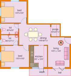 2 BHK Flat in KF Dwaraka in Mogappair, Chennai - Image 908478