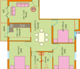 3 BHK Flat in KF Dwaraka in Mogappair, Chennai - Image 908479