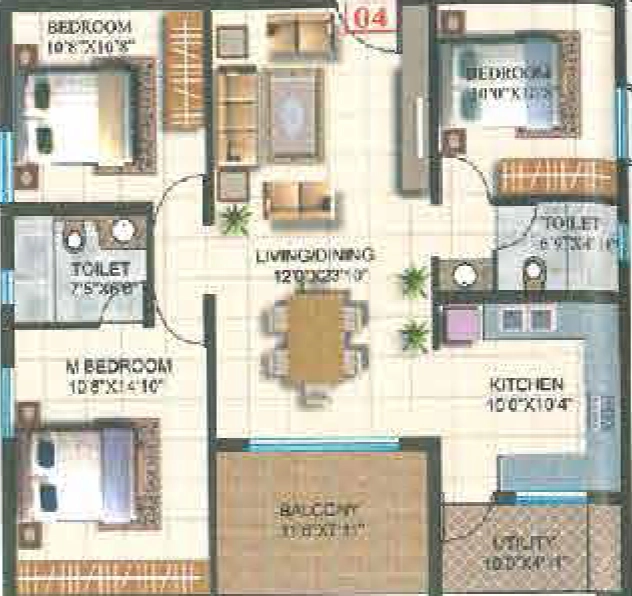 3 BHK Flat in Sakthi Tranquilis Phase 2 in Kadugodi, Bangalore - Image 908482