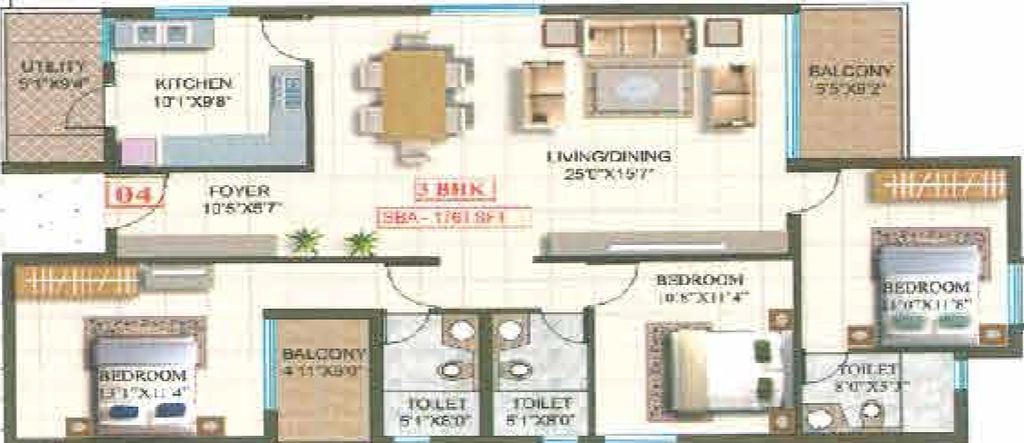 3 BHK Flat in Sakthi Tranquilis Phase 2 in Kadugodi, Bangalore - Image 908484