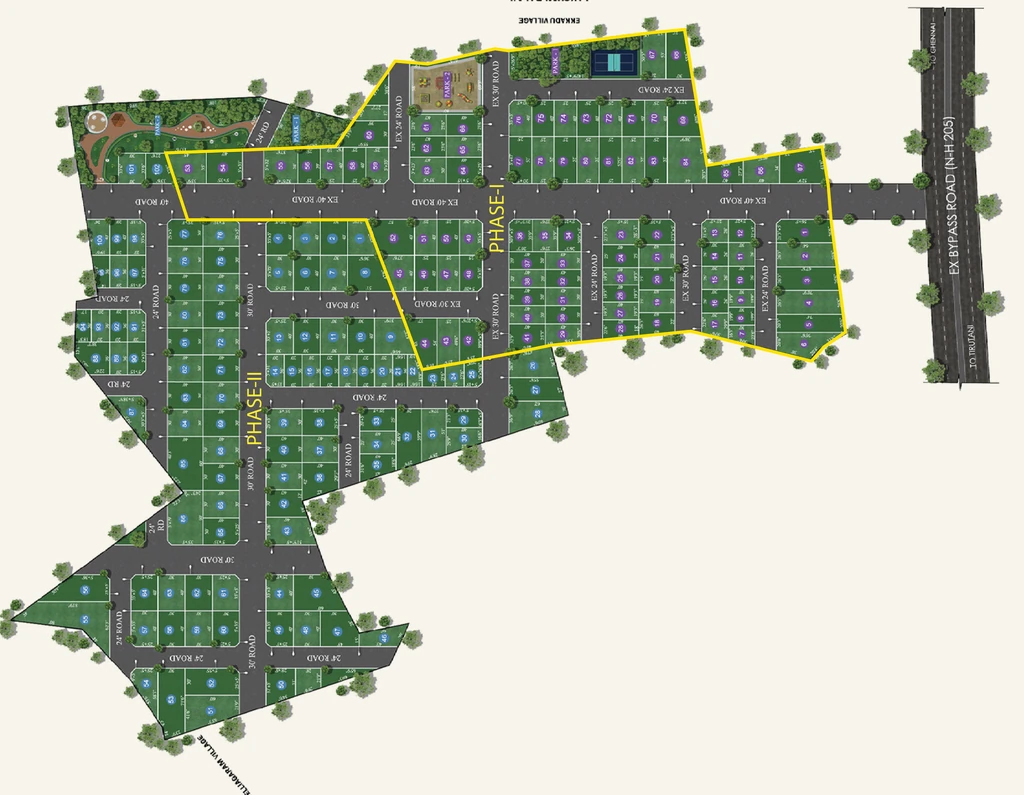 Master Plan of Sakthi BVR Gardens in Thiruvallur, Chennai - Image 381067