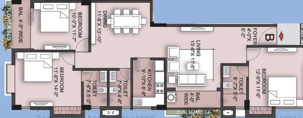 3 BHK Flat in Bhatter Omya in Kalikapur, Kolkata - Image 909084