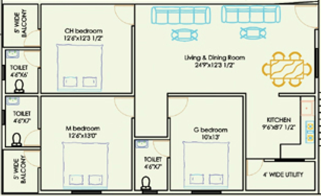 3 BHK Flat in Vishwanadh Avenues 19 in Pothinamallayya Palem, Visakhapatnam - Image 909136