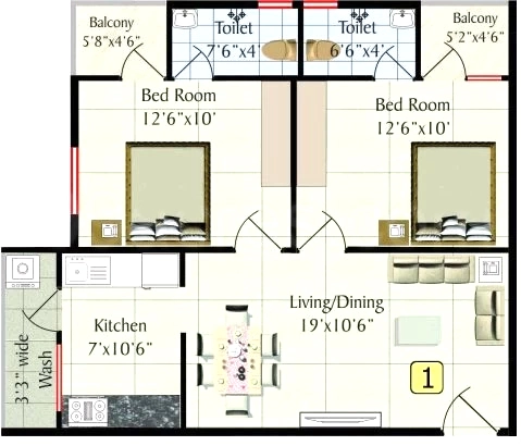 2 BHK Flat in Eapl Appa Atlantis in Kothapet, Hyderabad - Image 908629
