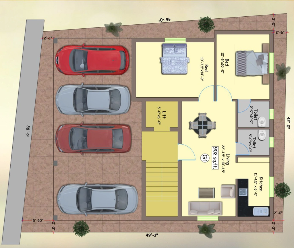 Master Plan of Aliyah Gardenia in Kotturpuram, Chennai - Image 381344