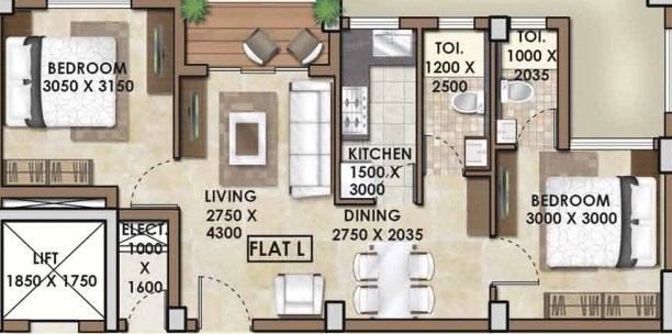 2 BHK Flat in JG Golden Heights in Sonarpur, Kolkata - Image 909098