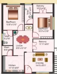 2 BHK Flat in Edifice Fort View in Bandlaguda Jagir, Hyderabad - Image 908639