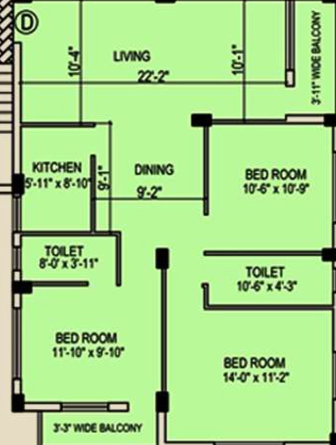 3 BHK Flat in Heavens Gateway in Narendrapur, Kolkata - Image 909117