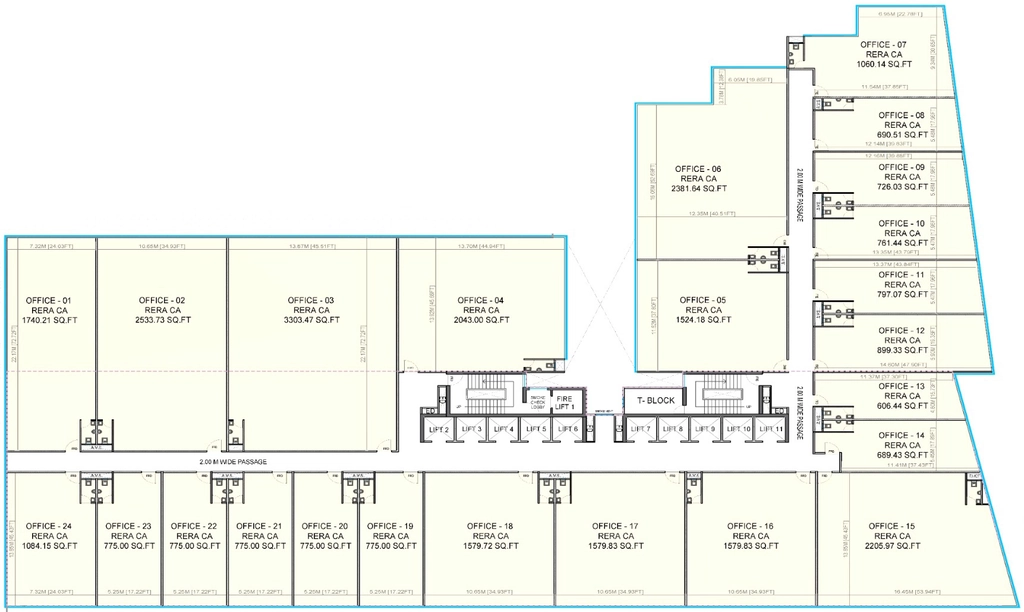 Floor Plan of Saffron Fortune Elite in Andheri East, Mumbai - Image 382387