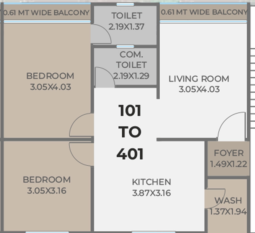 2 BHK Flat in Royal Keizer Resicom Plazaa in Gorwa, Vadodara - Image 908662