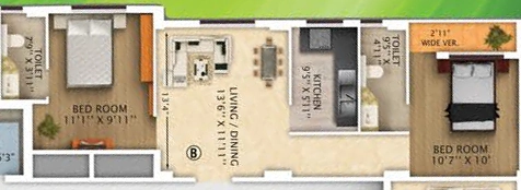 2 BHK Flat in Rajwada Emeralds in Narendrapur, Kolkata - Image 909139