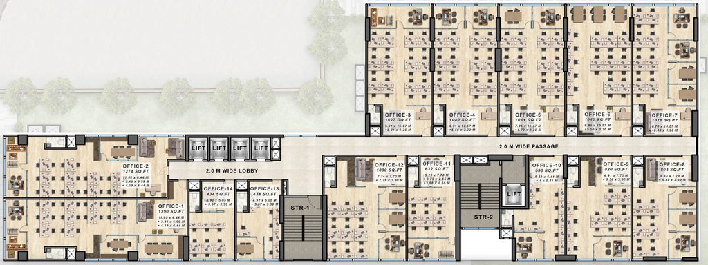 Floor Plan of Splendor Esquina in Andheri East, Mumbai - Image 382464