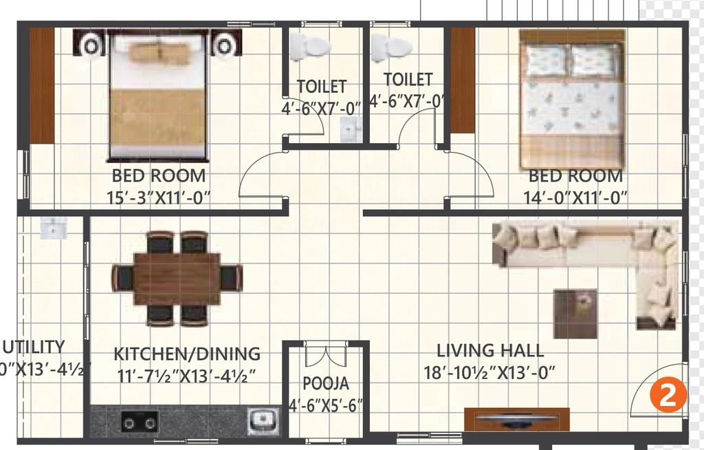2 BHK Builder Floor in Sri Venkateshwara Nilayam in Suchitra, Hyderabad - Image 908666