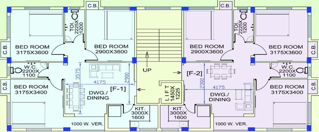 Floor Plan of Oiendrila Moni Star in Madurdaha, Kolkata - Image 382543