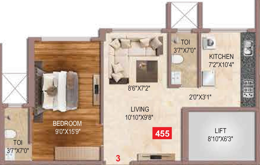 1 BHK Flat in Kush Heritage in Vile Parle East, Mumbai - Image 908917