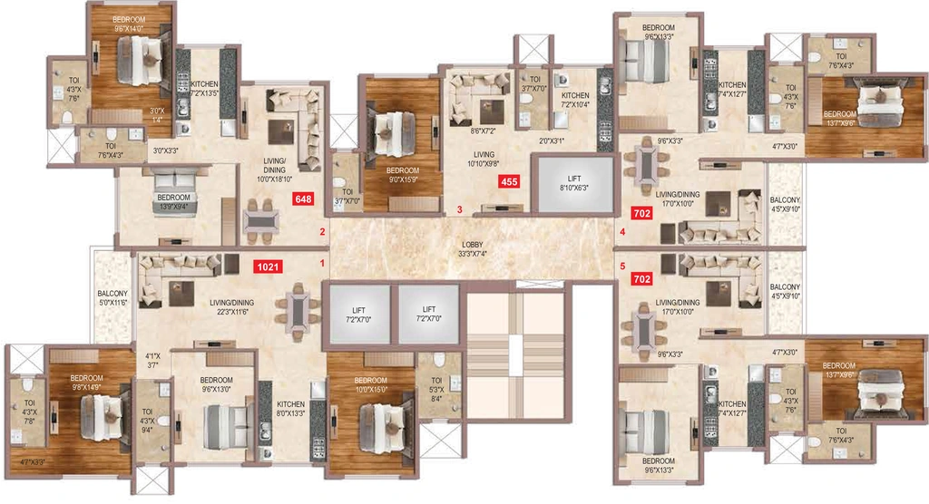 Floor Plan of Kush Heritage in Vile Parle East, Mumbai - Image 382060