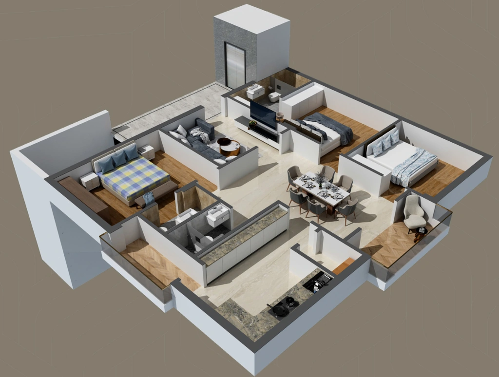 3 BHK Builder Floor in Sristhira Urban Edge in BN Reddy Nagar, Hyderabad - Image 908692