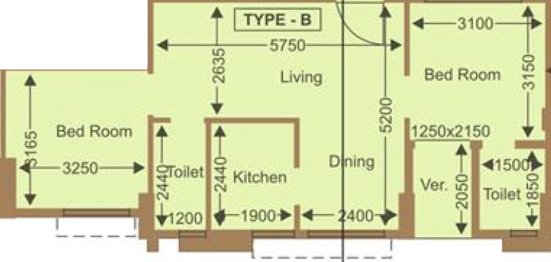 2 BHK Flat in SD The Zenith in Kasba, Kolkata - Image 909165
