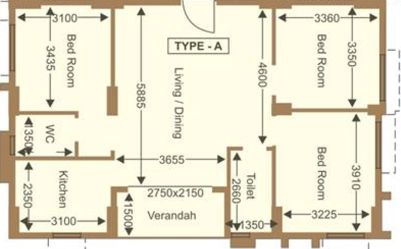 3 BHK Flat in SD The Zenith in Kasba, Kolkata - Image 909167