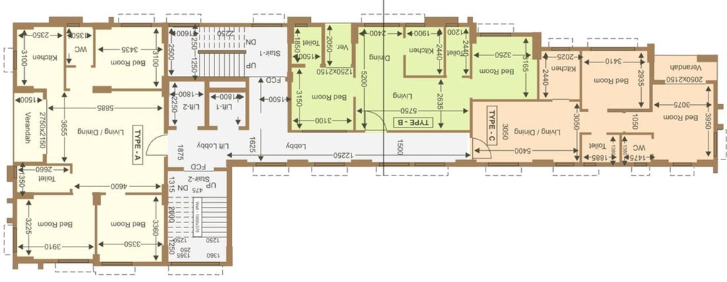 Floor Plan of SD The Zenith in Kasba, Kolkata - Image 382607