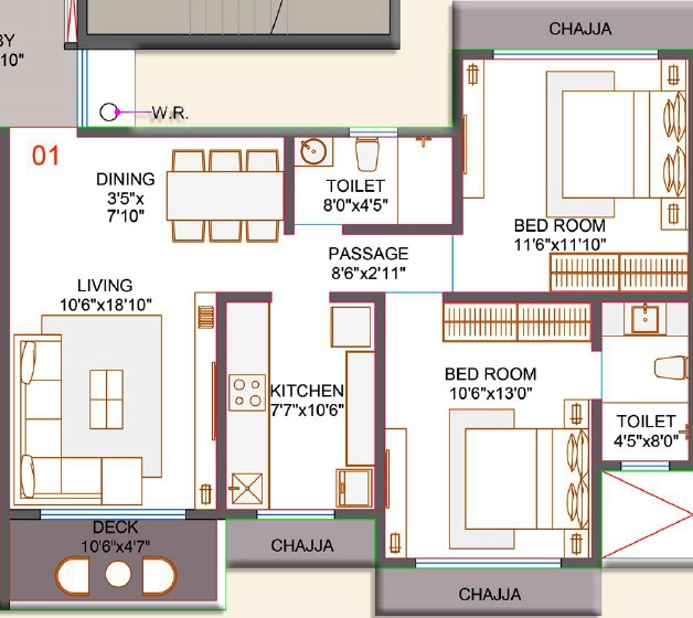 2 BHK Flat in RR Rakyan Imperia in Vile Parle East, Mumbai - Image 909036