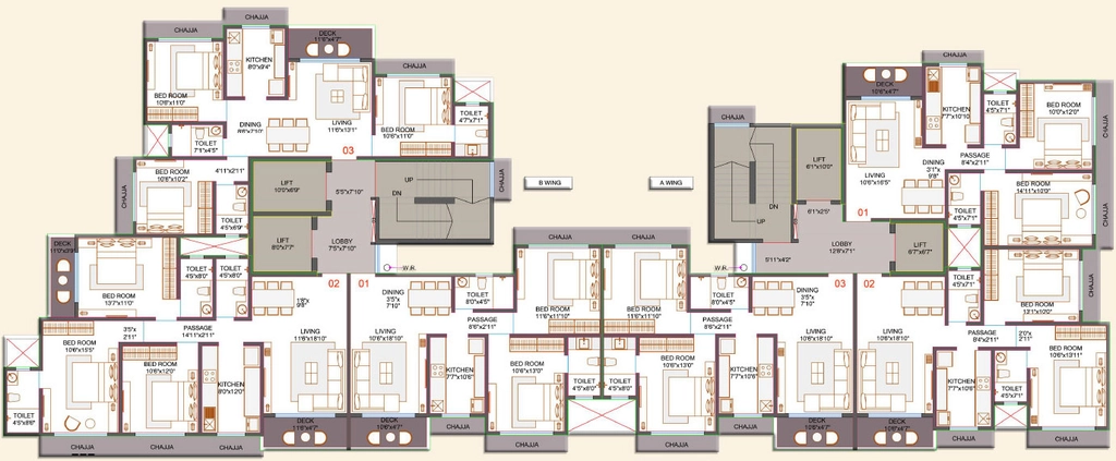 Floor Plan of RR Rakyan Imperia in Vile Parle East, Mumbai - Image 382336