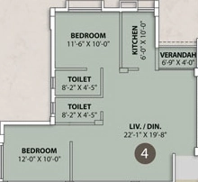 2 BHK Flat in Tirupati Paradise in Narendrapur, Kolkata - Image 909183