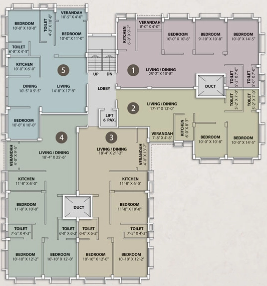 Floor Plan of Tirupati Paradise in Narendrapur, Kolkata - Image 382646