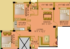 3 BHK Flat in Todi Sunny Skyline in Garia, Kolkata - Image 909189