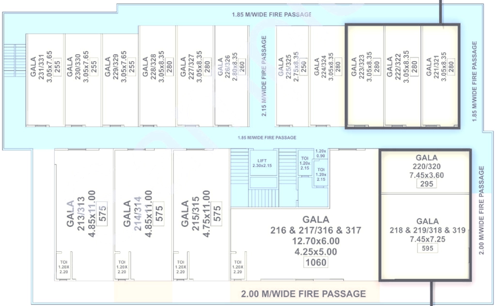 Floor Plan of Riddhi Pride Industrial Estate in Vasai East, Palghar - Image 382350