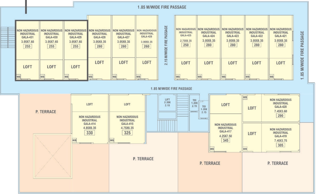 Floor Plan of Riddhi Pride Industrial Estate in Vasai East, Palghar - Image 382351