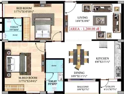 2 BHK Flat in Arkon Keerthi Sunrise in Bandlaguda Jagir, Hyderabad - Image 908742