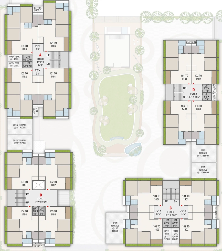 Floor Plan of Shyam Balraj Heritage in Vastral, Ahmedabad - Image 381925