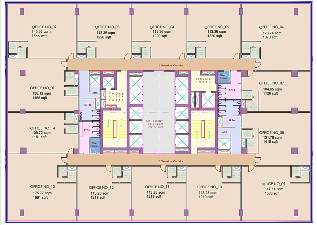 Floor Plan of Iconic Suraj One Business Bay in Mahim West, Mumbai - Image 382016