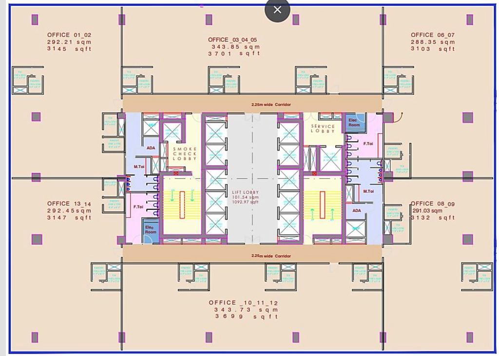Floor Plan of Iconic Suraj One Business Bay in Mahim West, Mumbai - Image 382015